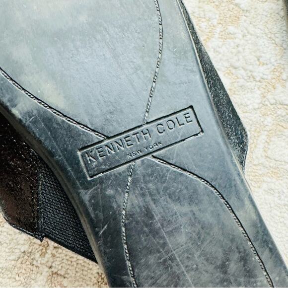 Kenneth Cole Black Stone Embellished Sandals/Slides Size 8 - Picture 8 of 10